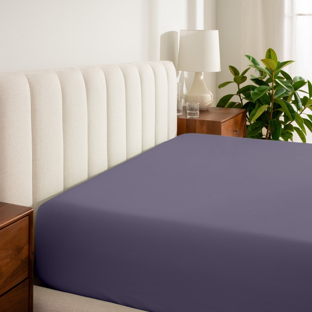 Organic Cotton Percale Fitted Sheet - Bare Home