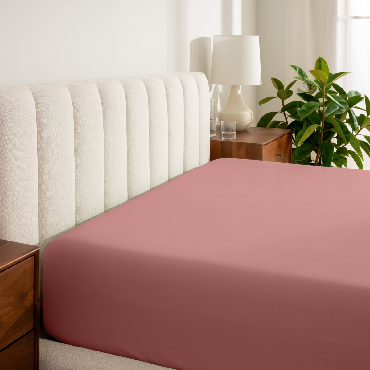 Organic Cotton Percale Fitted Sheet - Bare Home