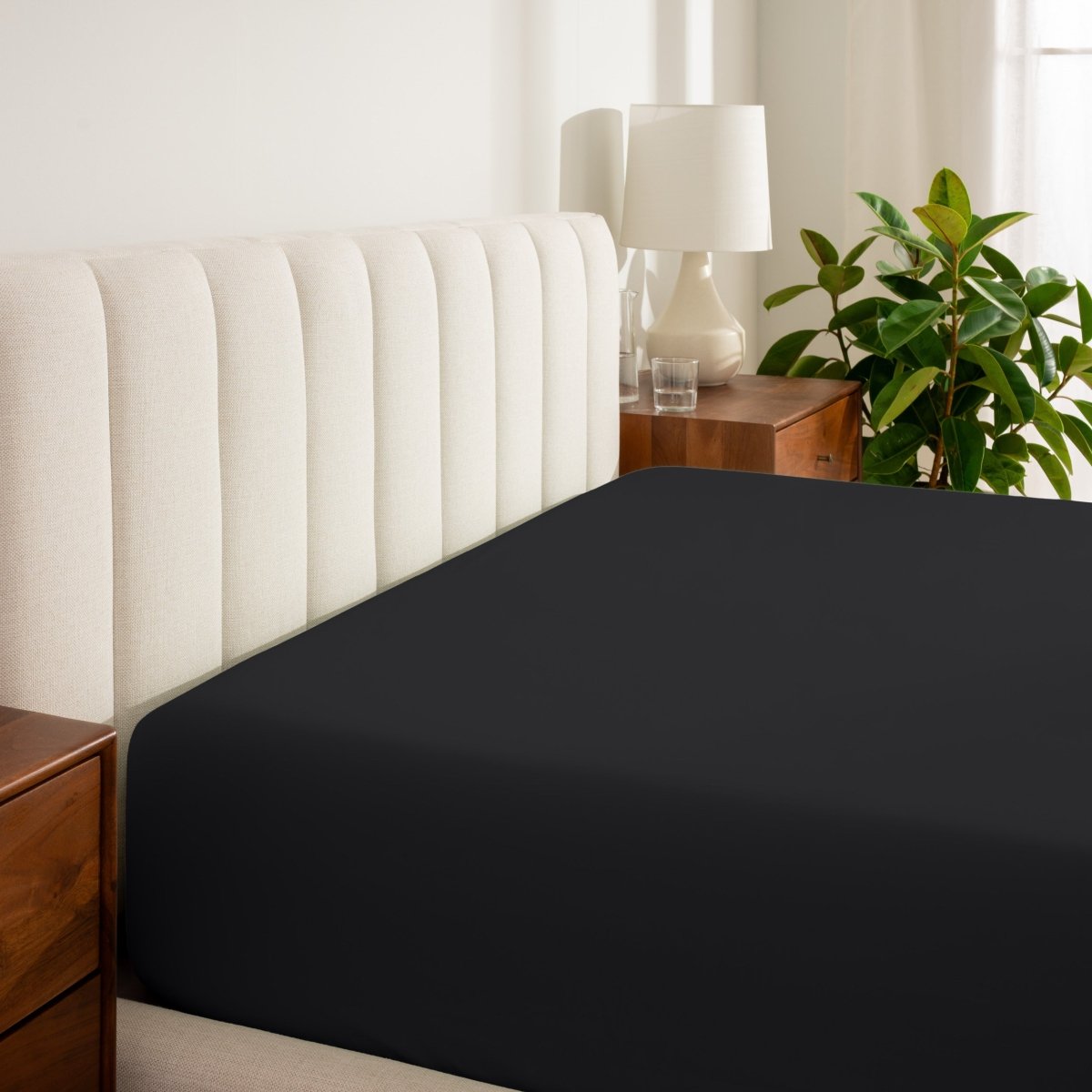 Organic Cotton Percale Fitted Sheet - Bare Home