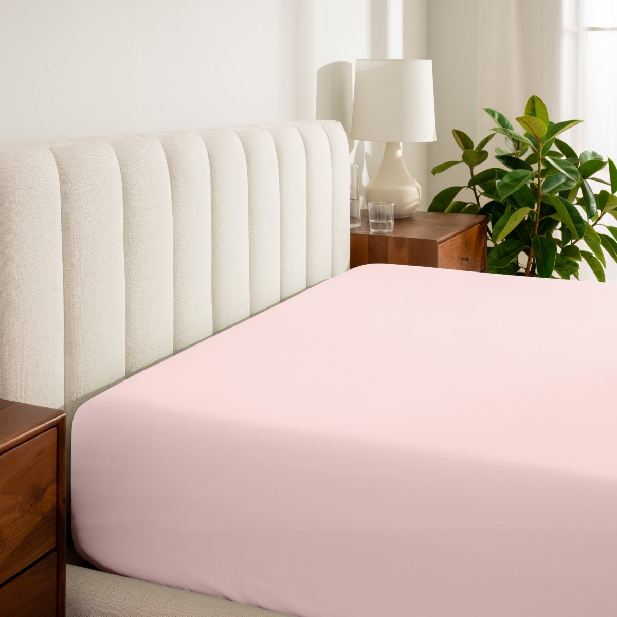 Organic Cotton Percale Fitted Sheet - Bare Home