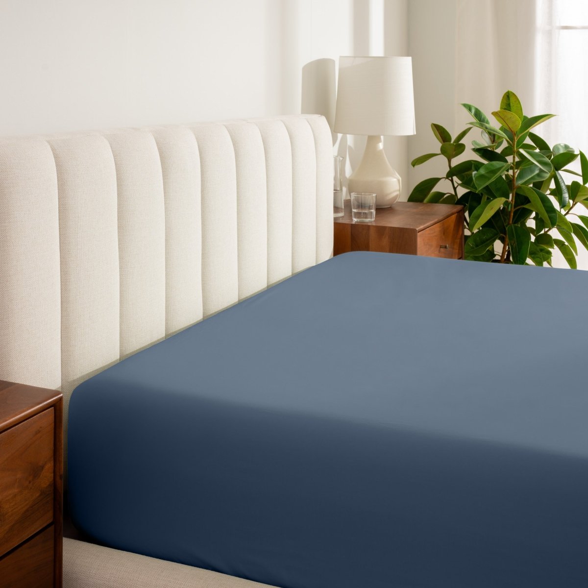 Organic Cotton Percale Fitted Sheet - Bare Home