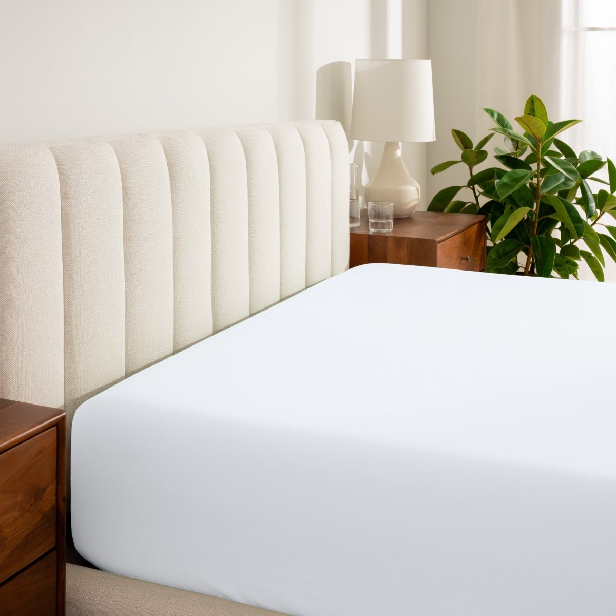 Organic Cotton Percale Fitted Sheet - Bare Home