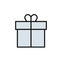 Gift box icon in a circle representing promotions