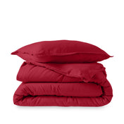 Flannel duvet set folded and stacked
