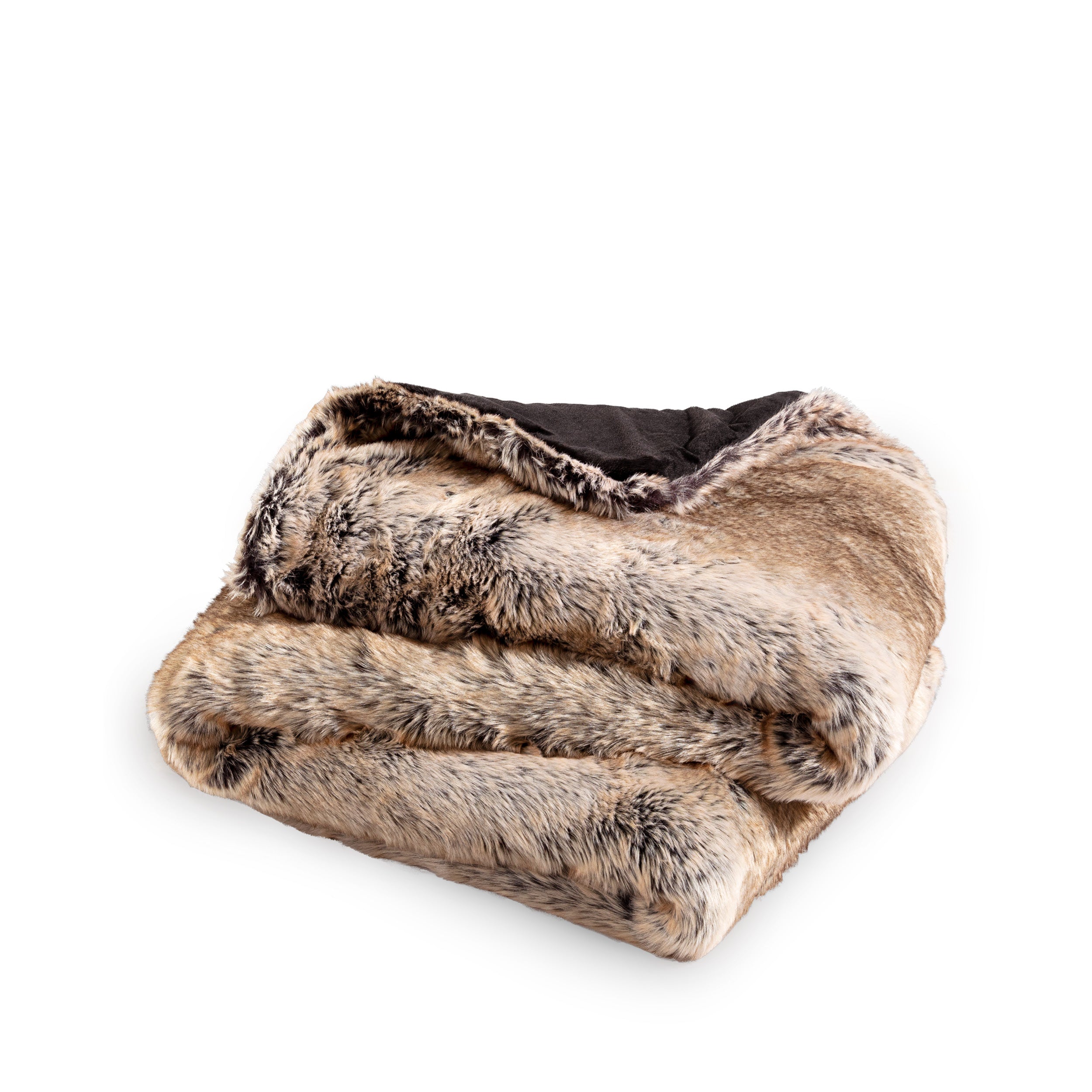 Faux Fur blanket folded loosely