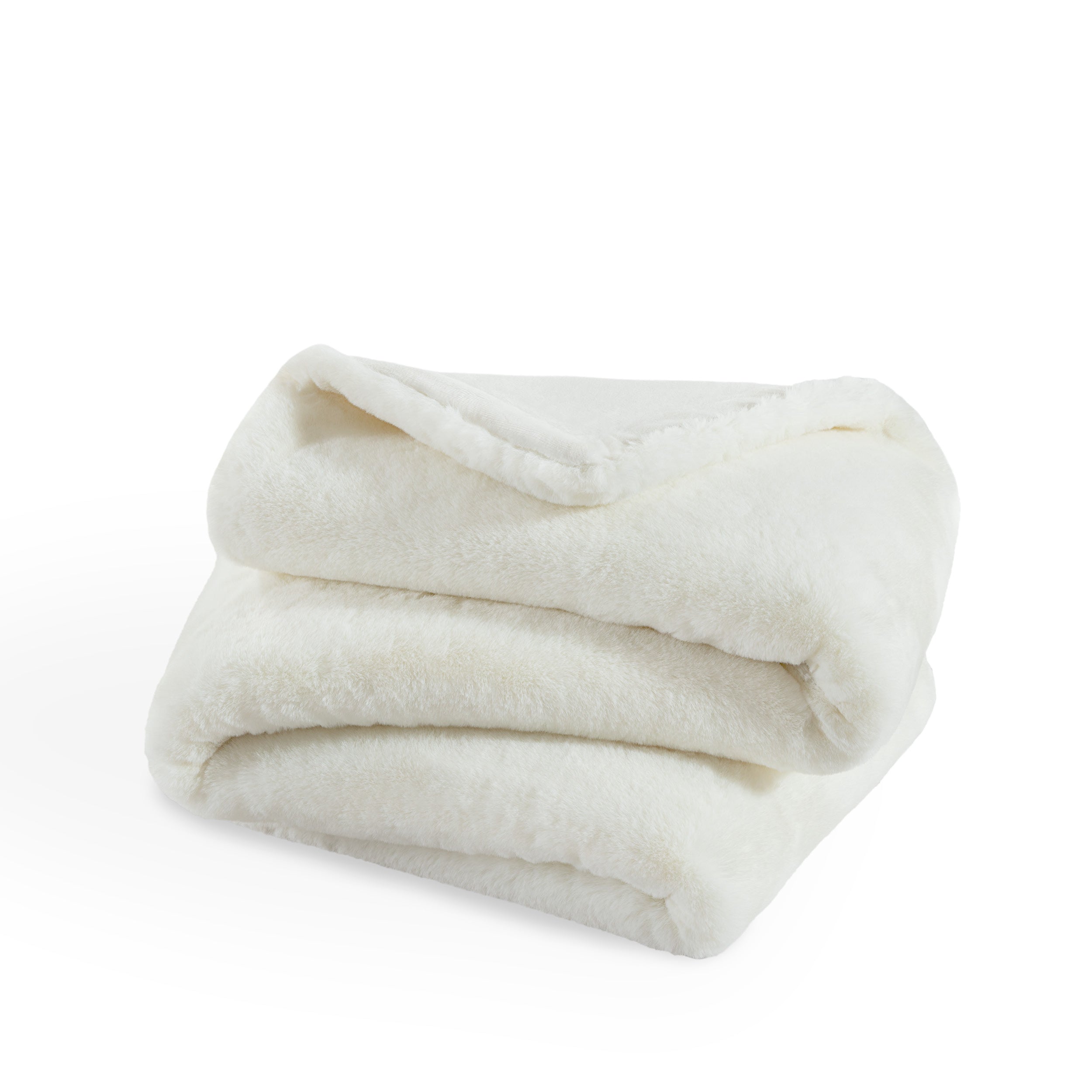 Faux Fur blanket folded loosely