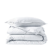 Flannel duvet set folded and stacked
