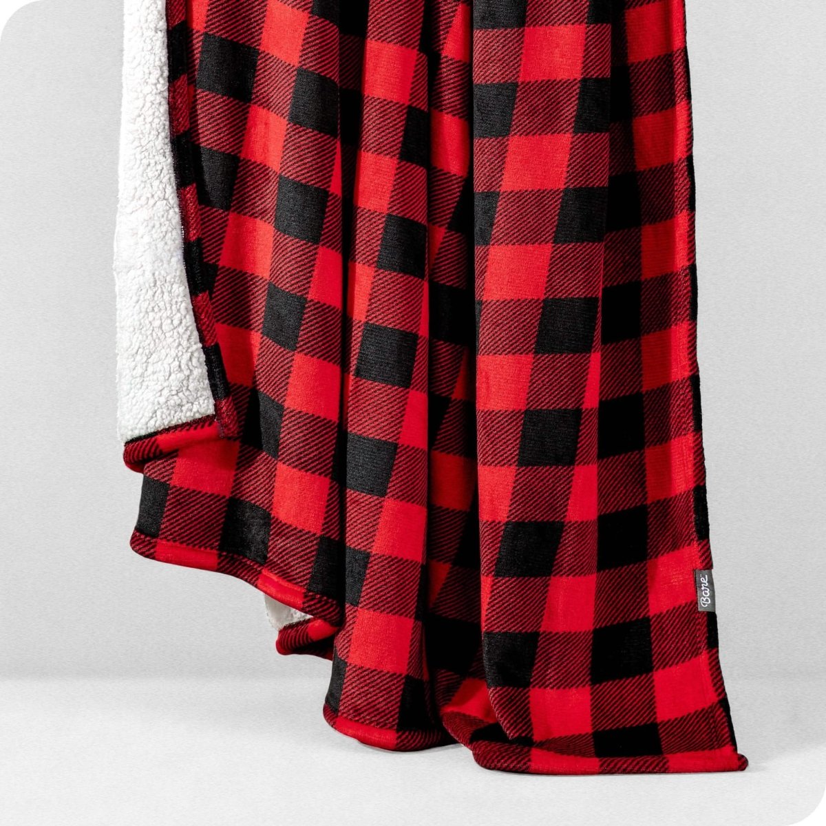 Buffalo Plaid Red Black Sherpa Blanket
