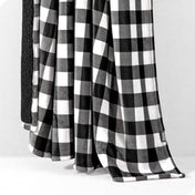 Buffalo Plaid White Black Sherpa Blanket