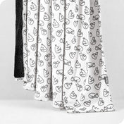 Feelin' Foxy White Black Fox Sherpa Blanket