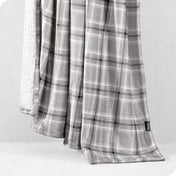 Tartan Plaid Grey Sherpa Blanket