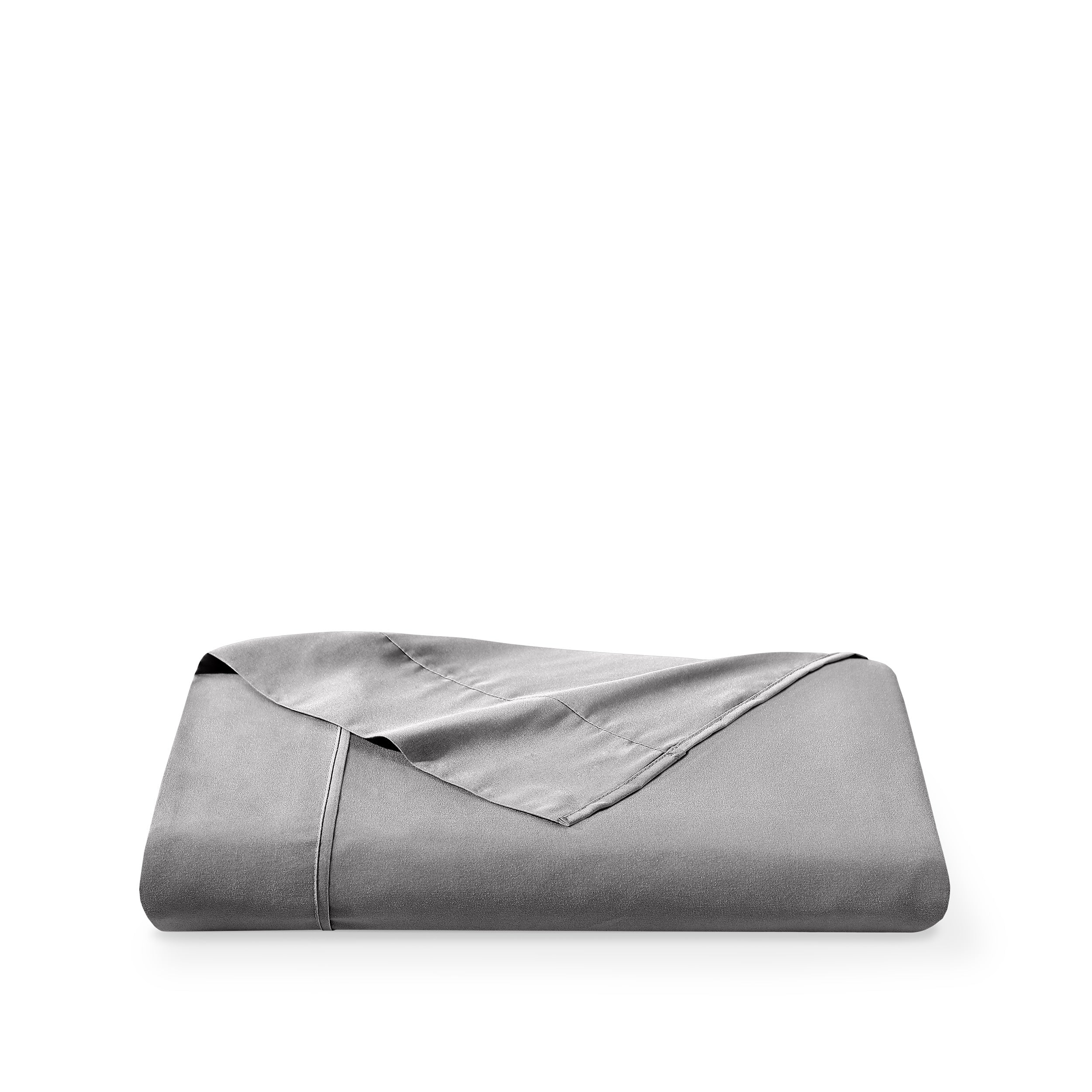 Light grey microfiber flat sheet folded