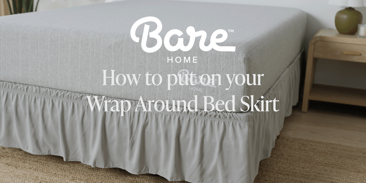 Adjustable bed skirt wrapped around a mattress