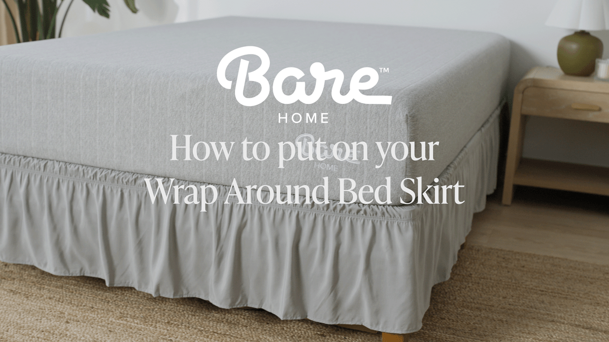 Adjustable bed skirt wrapped around a mattress