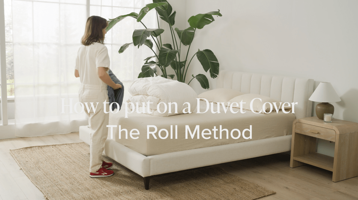 Step-by-step duvet cover tutorial