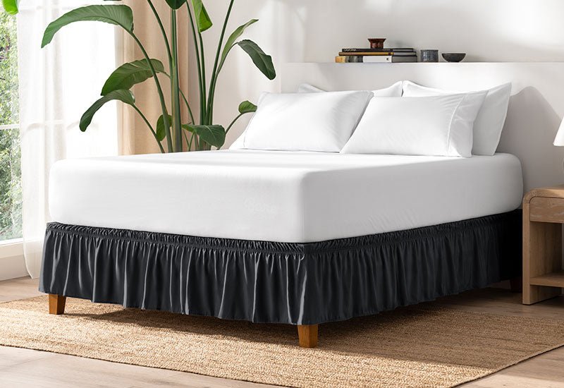 How to Put on a Wrap Around Bed Skirt - Bare Home