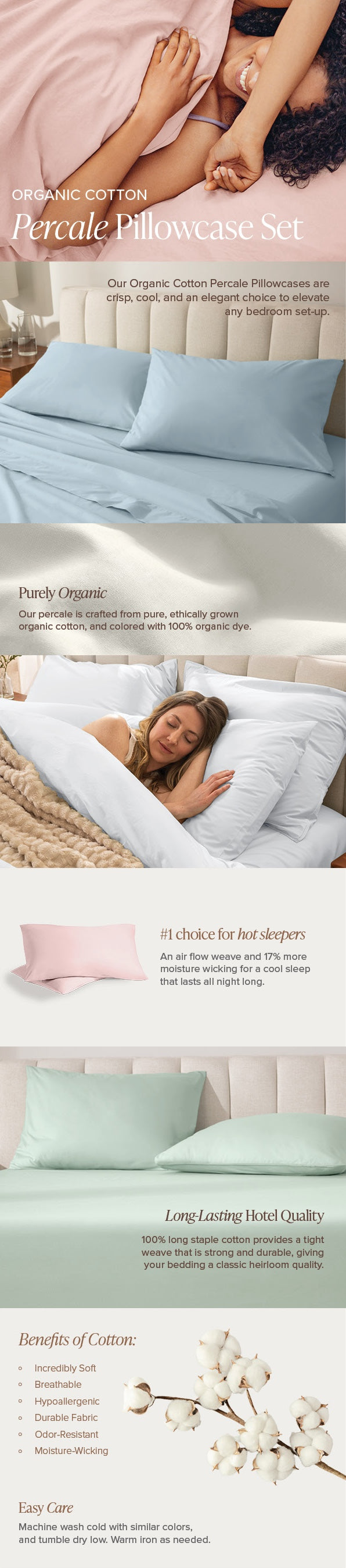 Percale Pillowcase Mobile EBC