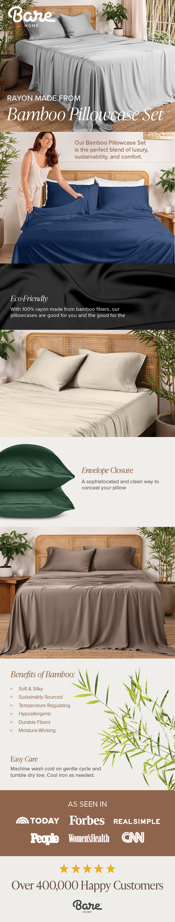 Bamboo Pillowcases EBC Mobile
