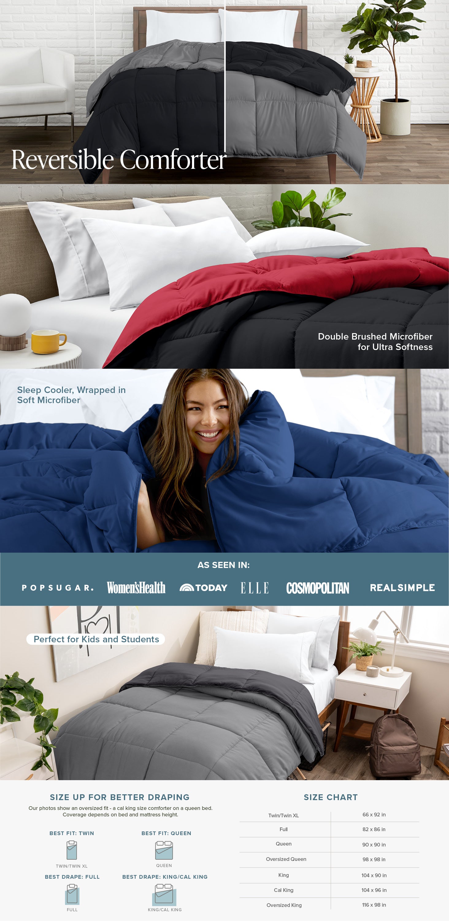 Reversible Down Alternative Comforter EBC