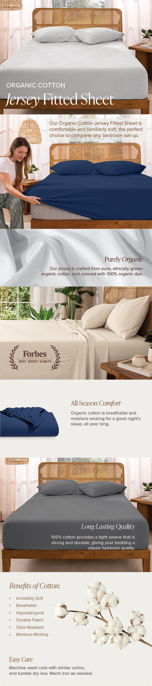 Cotton Jersey Fitted Sheets EBC Mobile