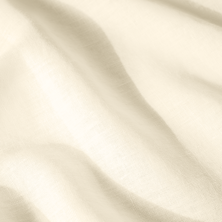 Closeup of cream European Linen Bedding Bundle fabric texture