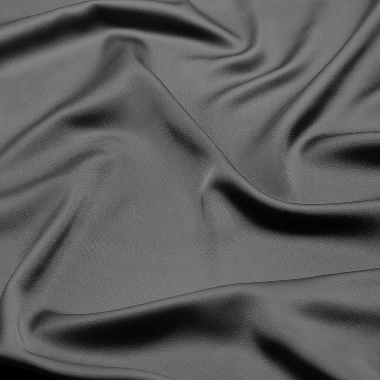 Close-up of dark gray bamboo body pillowcase fabric