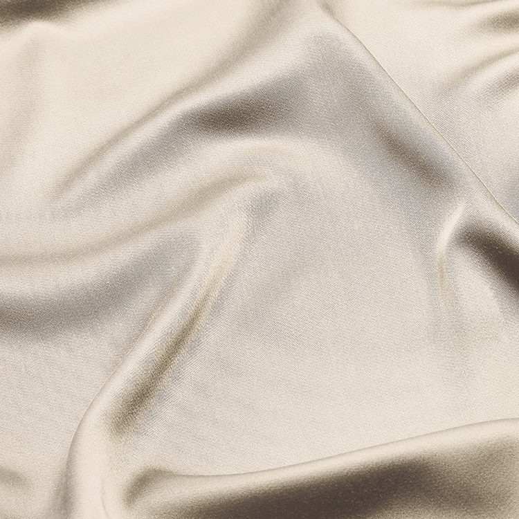 Close-up of beige bamboo sheet fabric