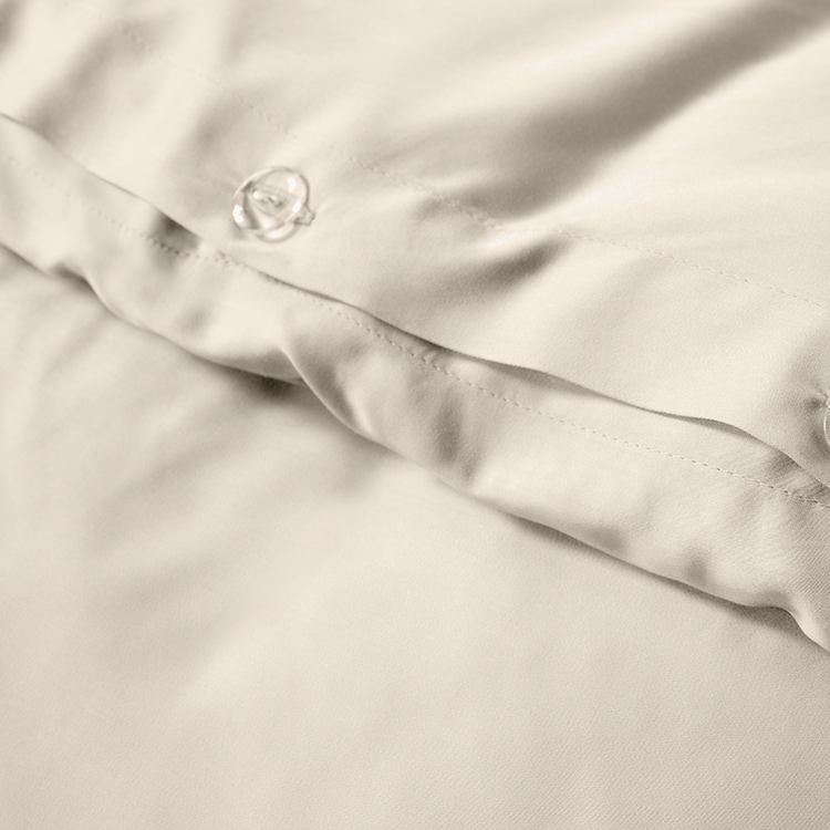 Close-up of beige bamboo fabric texture