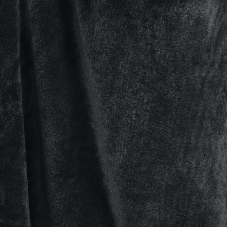 Closeup of dark charcoal Bare Homey Wearable Blanket fabric texture