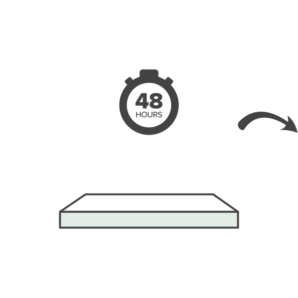 Partially Expanded Mattress Icon 48 Hours