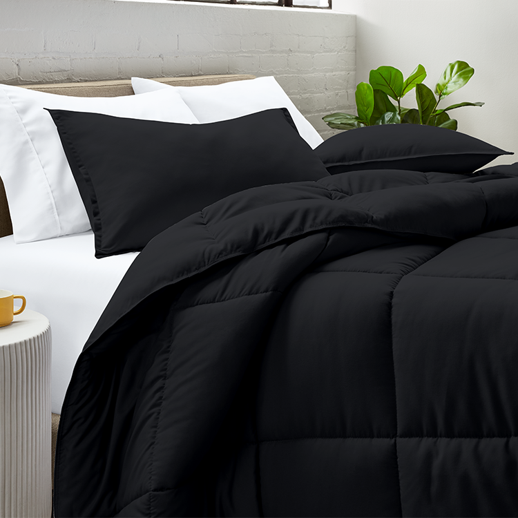 Bed with black Ultra Soft Duvet Insert