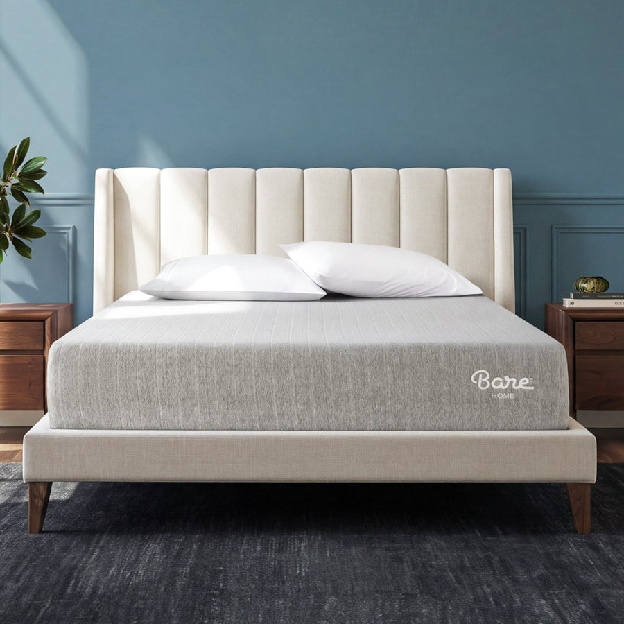 A Bare Home mattress on a bed frame 