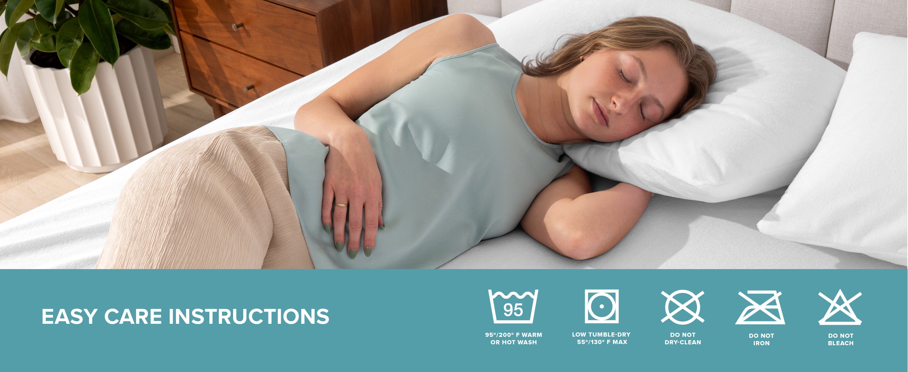 lady in bed with laundry notes