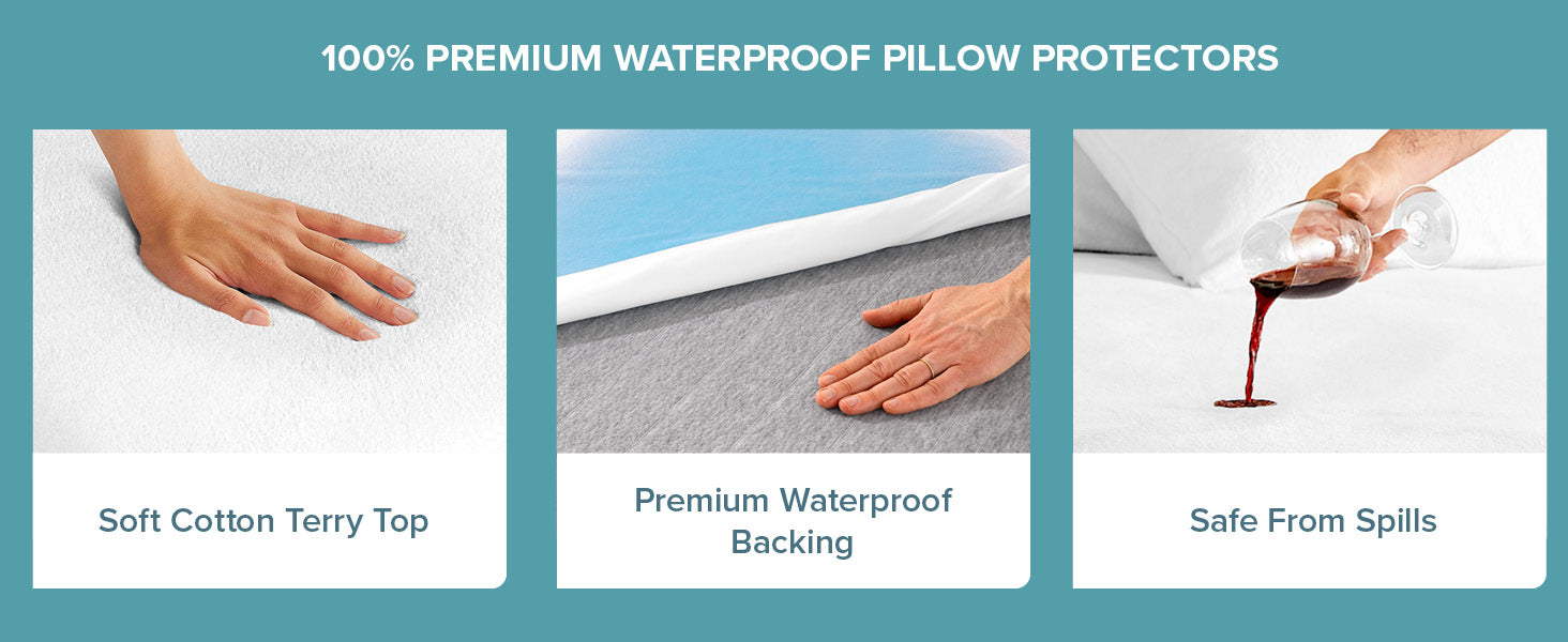 Cotton Terry Pillow Protector Features