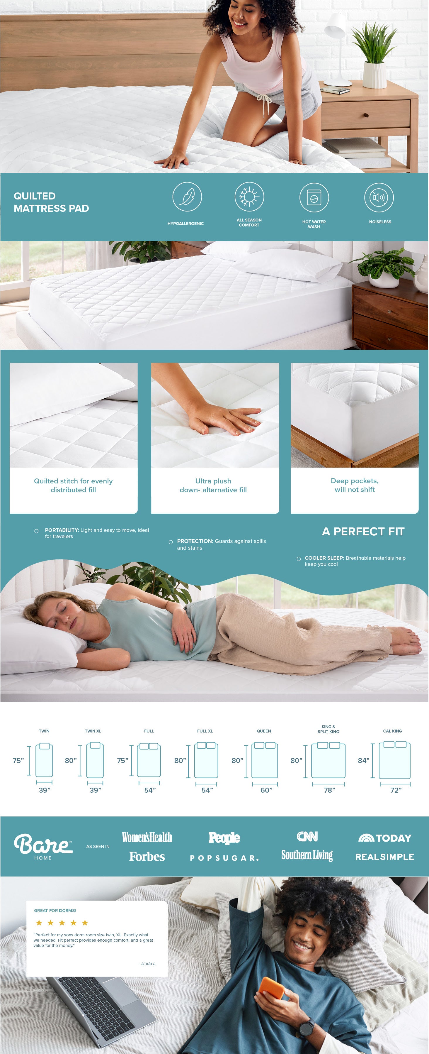 Quilted Mattress Pad EBC
