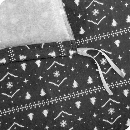 Close up of corner ties on a duvet cover