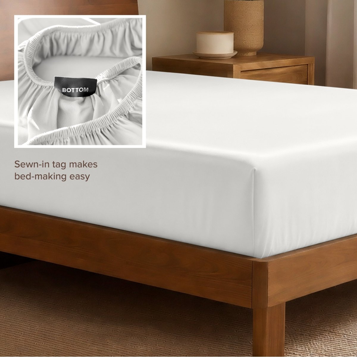 Rayon From Bamboo Fitted Sheet - Bare Home