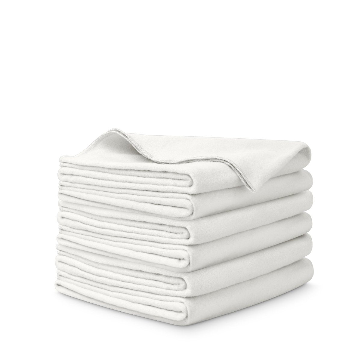 A stack of flannel receiving blankets