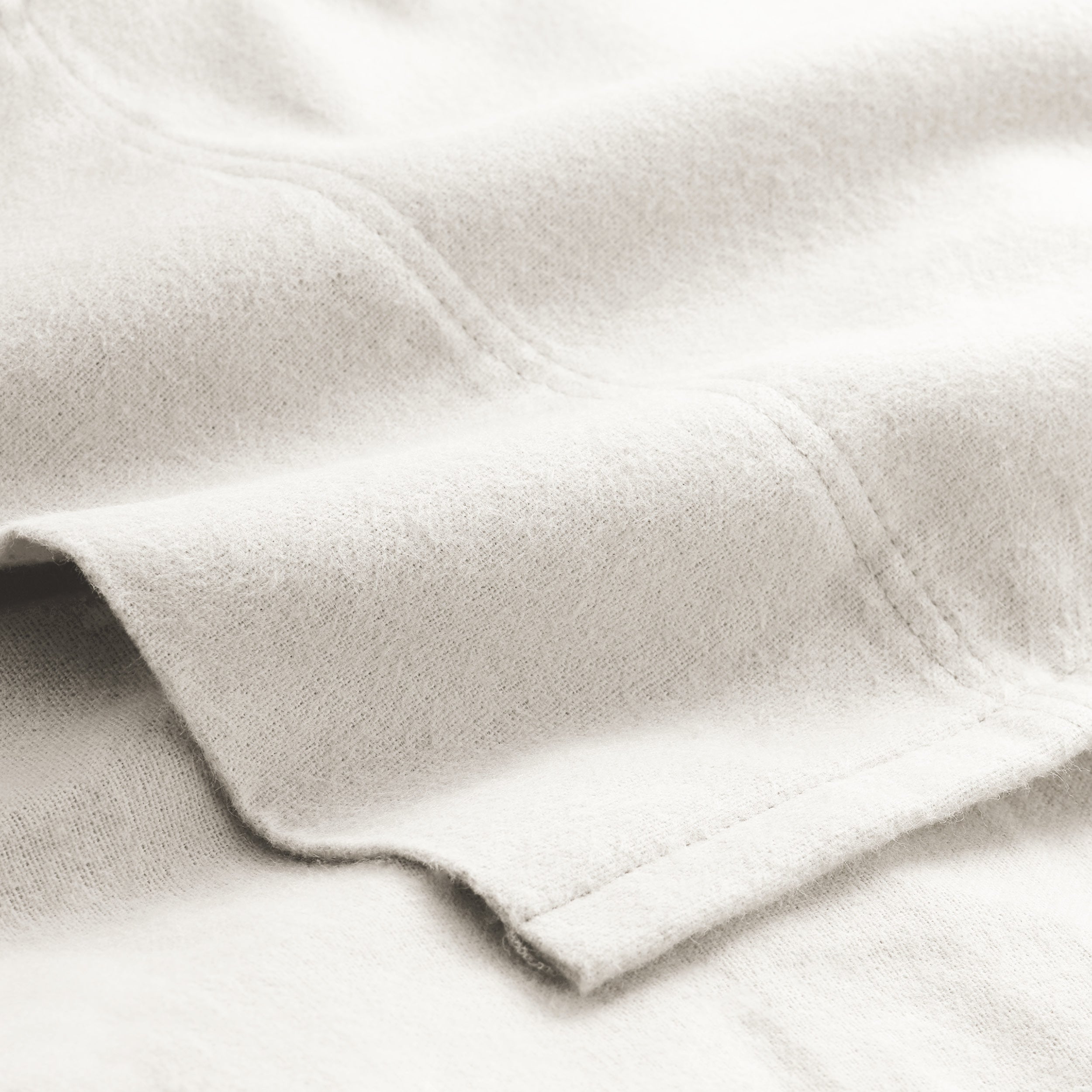 Close-up of the top of a flannel sheet