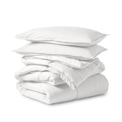 Comforter set folded and stacked