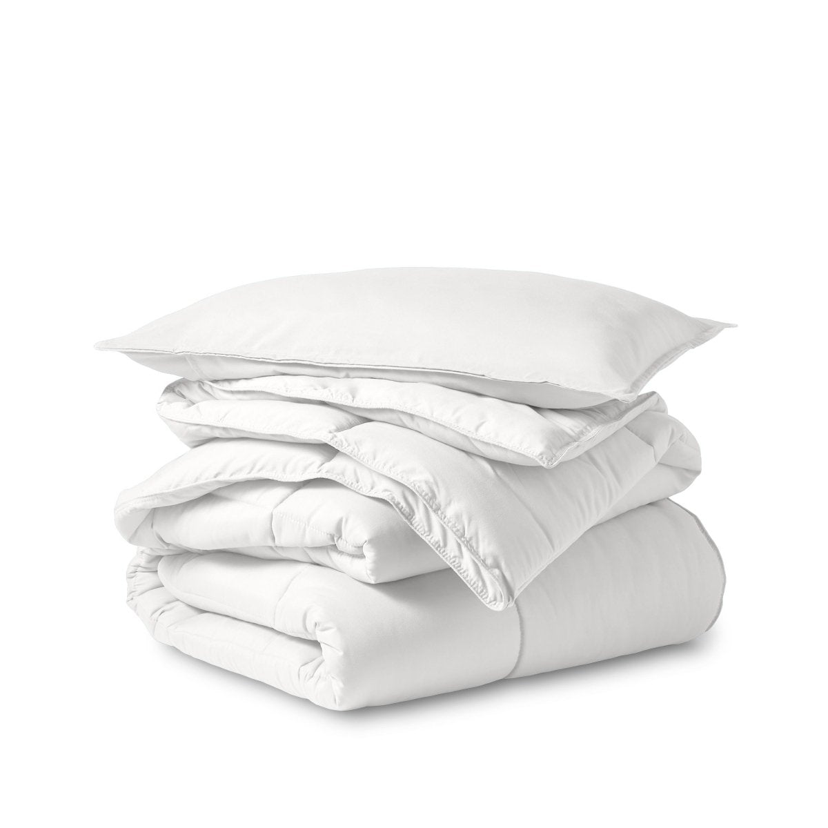 Comforter set folded and stacked