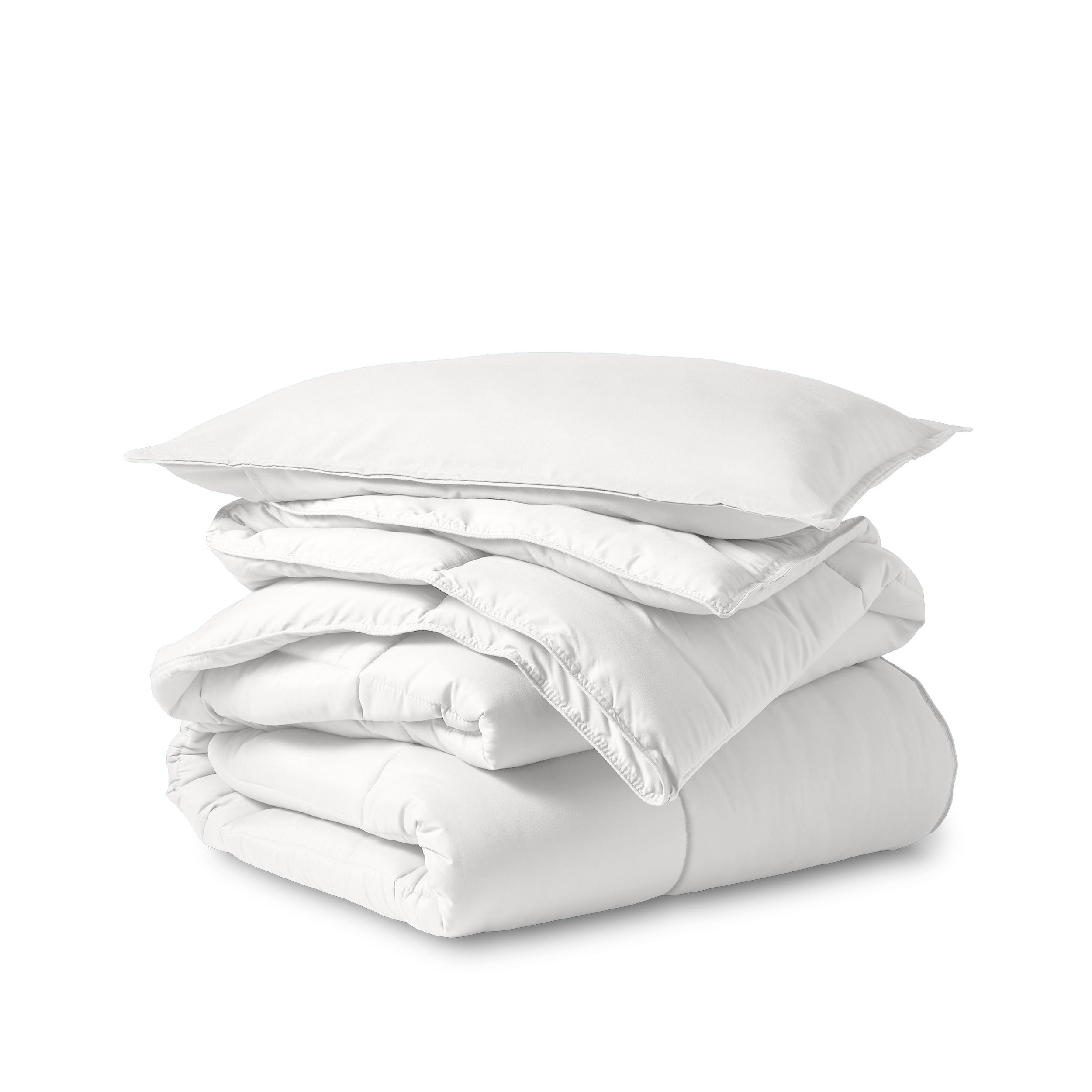 Comforter set folded and stacked