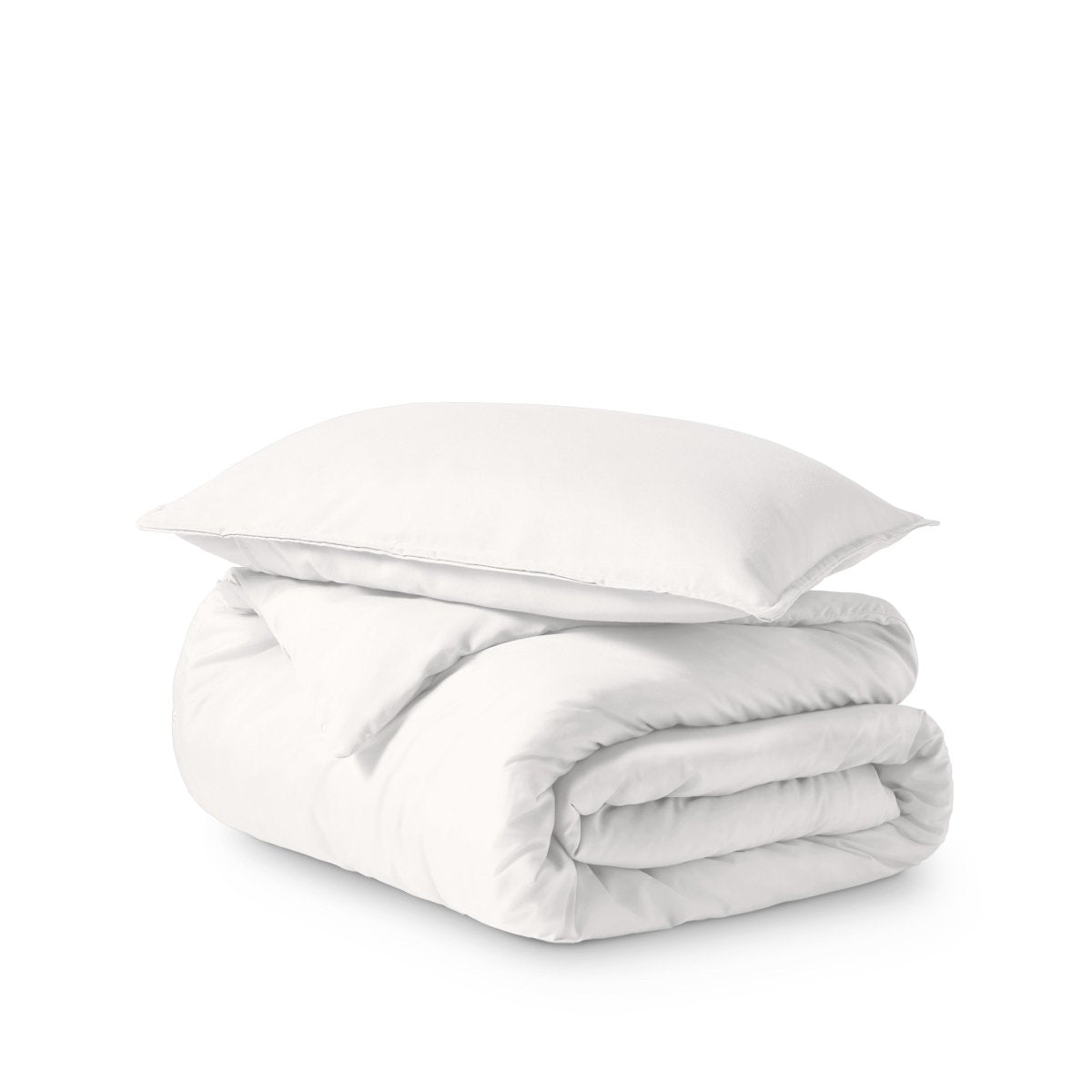 Ultra soft duvet cover folded and stacked