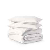 Ultra soft duvet cover folded and stacked