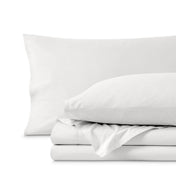 Percale sheet set folded neatly