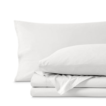 Percale sheet set folded neatly