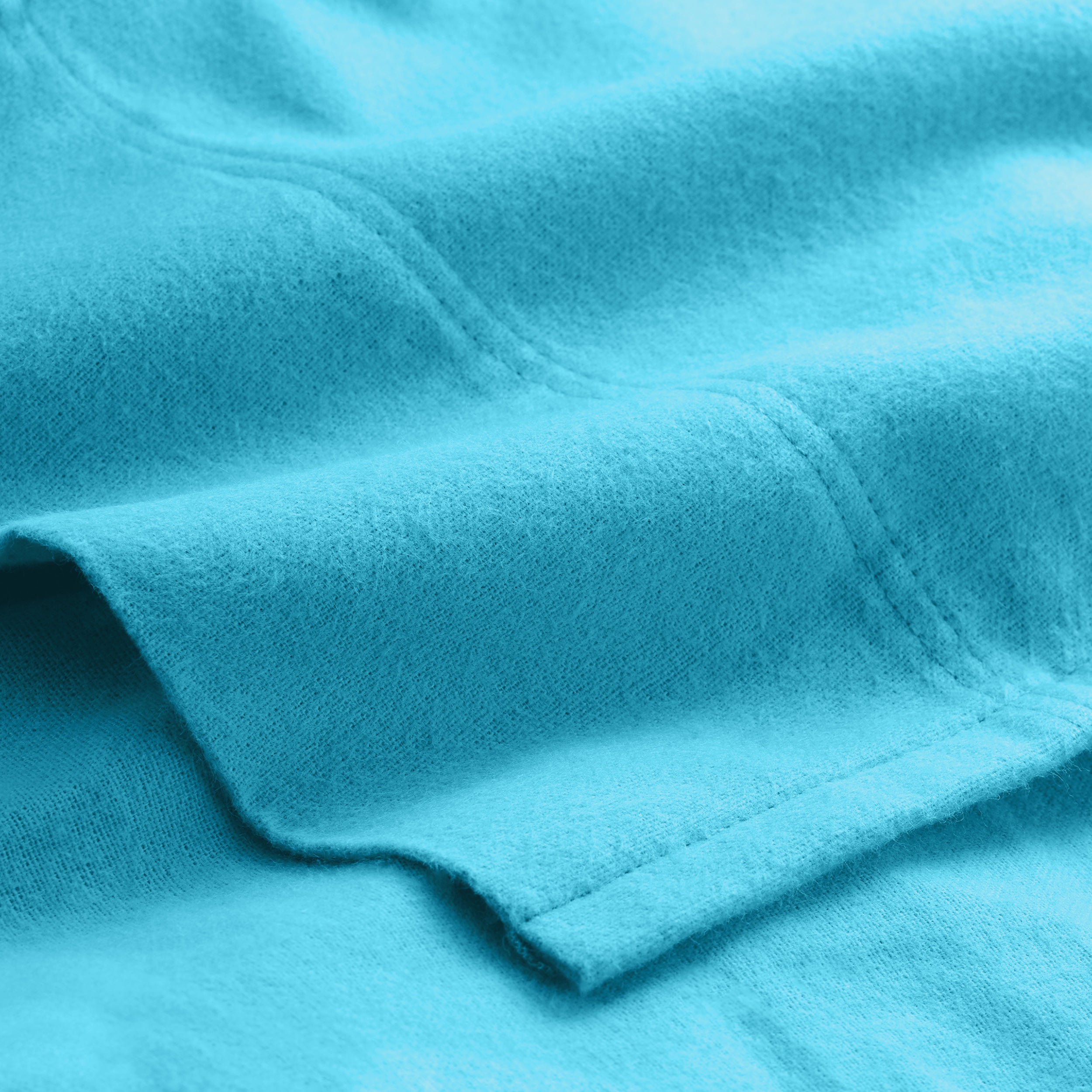 Close-up of the top of a flannel sheet