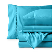 Sheet set folded on a white background