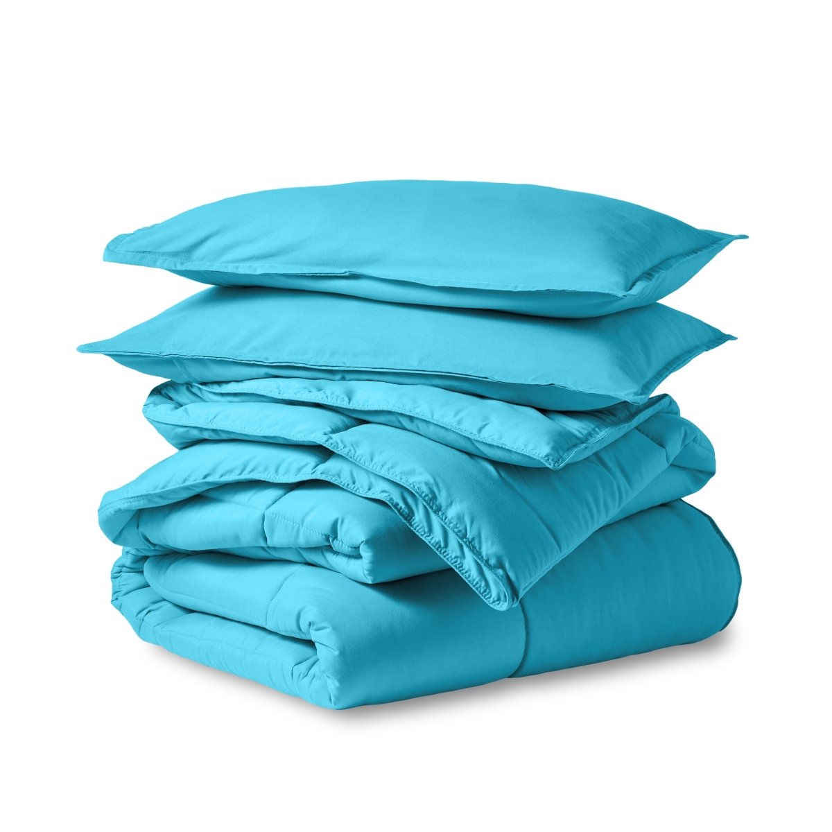 Comforter set folded and stacked