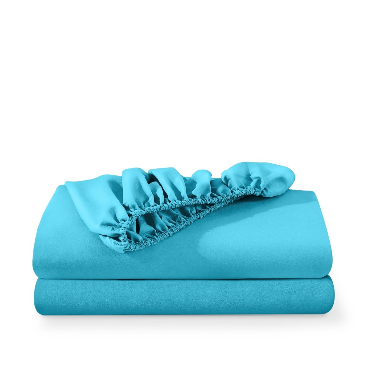 2 ultra soft fitted sheets folded and stacked
